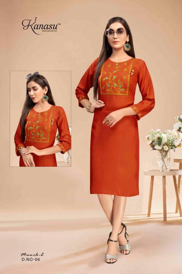 Kanasu Munch 2 Designer Rayon Kurti 